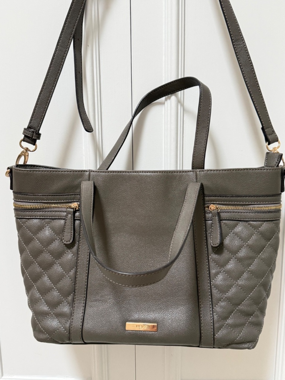 Heys Taupe Structured Tote / Shoulder Bag – Minimal, Polished & Like New